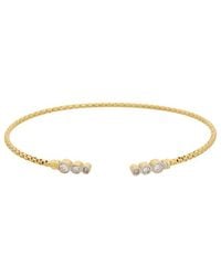 Meshmerise - 18K Plated 0.12 Ct. Tw. Diamond Bangle Bracelet - Lyst