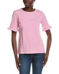 Jones New York - Elbow Ruffle Sleeve T-Shirt - Lyst