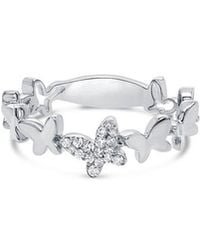 Sabrina Designs - 14K 0.09 Ct. Tw. Diamond Butterfly Band Ring - Lyst