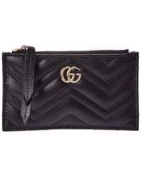 Gucci - Gg Marmont Leather Card Case - Lyst