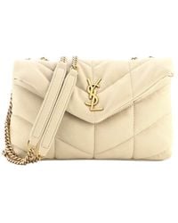 Saint Laurent - Quilted Canvas Loulou Puffer Shoulder Bag Mini (Authentic Pre-Loved) - Lyst