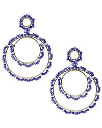 Saachi - Glamour Beaded Hoops - Lyst