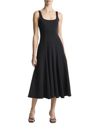 Vince - Square Neck Seamed Dress - Lyst