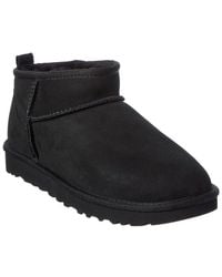UGG - Classic Ultra Mini Suede & Shearling Boot - Lyst