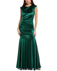 Rene Ruiz - Hand-Draped Metallic Stretch Gown - Lyst
