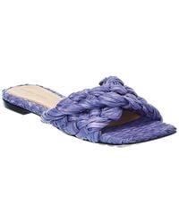 Bottega Veneta - Stretch Raffia Sandal - Lyst