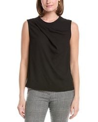 Anne Klein - Mixed Media Extended Shoulder Top - Lyst