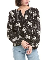 NVLT - Challis V Neck Blouse - Lyst