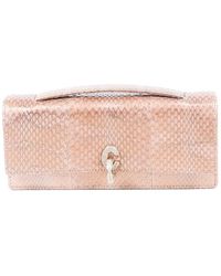 kiko leather flap clutch