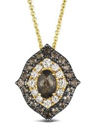 Le Vian - Le Vian Color On Color 14K 0.93 Ct. Tw. Diamond & Quartz Pendant Necklace - Lyst