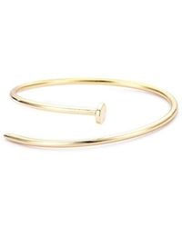 Adornia - Plated Thin Nail Cuff Bracelet - Lyst