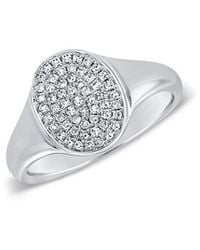 Sabrina Designs - 14k 0.16 Ct. Tw. Diamond Signet Pinky Ring - Lyst