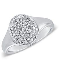 Sabrina Designs - 14k 0.16 Ct. Tw. Diamond Signet Pinky Ring - Lyst
