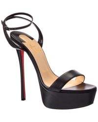 Christian Louboutin - Loubi Queen Alta 150 Leather Platform Sandal - Lyst