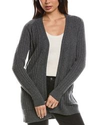 Forte - Easy Cable Detail Cashmere Cardigan - Lyst