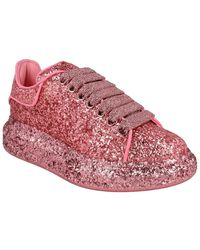 McQueen - Oversized Glitter Leather Sneaker - Lyst
