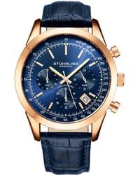 Stuhrling Original Monaco Watch - Blue