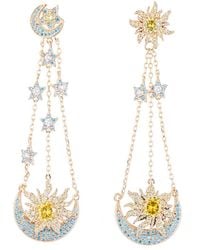 Eye Candy LA - Eye Candy Los Angeles Luxe Collection Under The Moon Sun Cubic Zirconia Crstyal Drop Earrings - Lyst