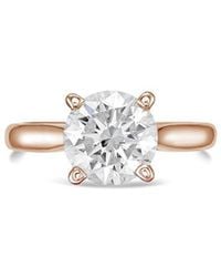 Diana M. Jewels - Diana M. 18K Rose 12.00 Ct. Tw. Lab-Grown Diamond Solitaire Ring - Lyst