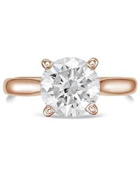 Diana M. Jewels - Diana M. 18K Rose 12.00 Ct. Tw. Lab-Grown Diamond Solitaire Ring - Lyst