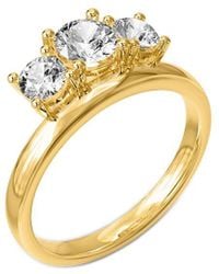 Lab Grown Diamonds - 18K Over 1.13 Ct. Tw. Lab-Grown Diamond 3-Stone Ring - Lyst