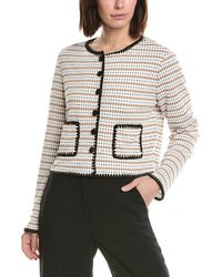 Cece - Crochet Detailed Knit Cardigan - Lyst