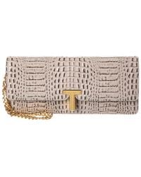 Tom Ford - T Plaque Reptile-Embossed Leather Wallet On Chain - Lyst