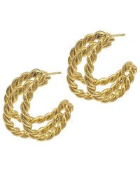 Adornia - 14k Plated Cable Twist Hoops - Lyst