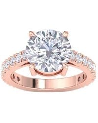 Lab Grown Diamonds - 14k Rose Gold 5.00 Ct. Tw. Lab-grown Diamond Ring - Lyst
