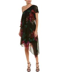 Trina Turk Dancer Silk A-line Dress - Black