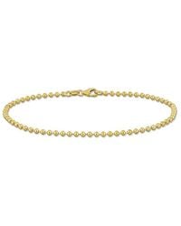 Italian Gold - 14K Ball Bead Ankle Bracelet - Lyst