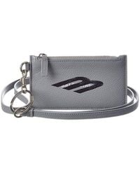 Balenciaga - Cash Leather Card Case On Keyring - Lyst