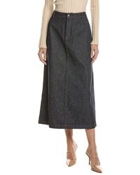 Theory - Maxi Denim Skirt - Lyst