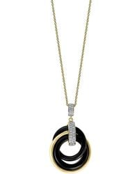 Effy Fine Jewelry - 14K 4.72 Ct. Tw. Diamond & Onyx Necklace - Lyst