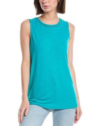 Lemon Grass - Beaded Neckline Linen-Blend Tank Top - Lyst