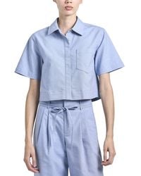 10 Crosby Derek Lam - Lira Crop Short Sleeve Shirt - Lyst