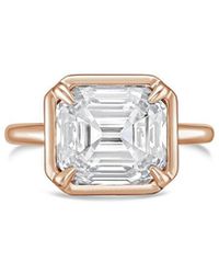 Diana M. Jewels - Diana M. 18K Rose 15.00 Ct. Tw. Lab-Grown Diamond Bezel Ring - Lyst