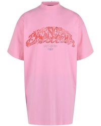 Balenciaga - Offshore Logo Print Oversized T-Shirt - Lyst