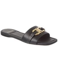 Ferragamo - Leah Ornament Leather Sandal - Lyst