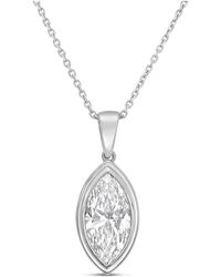 Diana M. Jewels - Diana M. 14K 2.00 Ct. Tw. Lab-Grown Diamond Solitaire Pendant - Lyst
