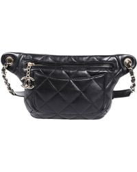 chanel fanny pack black
