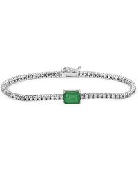 Forever Creations USA Inc. - Forever Creations 14K 4.85 Ct. Tw. Diamond & Emerald Bracelet - Lyst