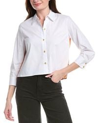 L'Agence - Fawn Scarf Back 3/4 Sleeve Blouse - Lyst