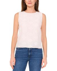 Vince Camuto - Sleeveless Crewneck Blouse - Lyst