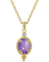 Reiss - 14k 2.49 Ct. Tw. Diamond & Amethyst Necklace - Lyst
