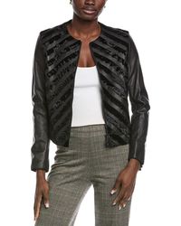 Akris - Rosalie Silk-Lined Leather Jacket - Lyst