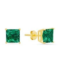 MaxColor - 14k 2.30 Ct. Tw. Lab-grown Emerald Studs - Lyst