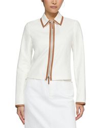Lafayette 148 New York - Collared Zip Front Jacket - Lyst