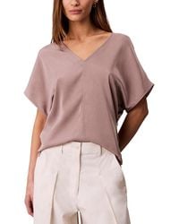 Calvin Klein - Washed Satin T-Shirt - Lyst