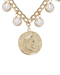 Ettika - Plated Coin Dangle Charm Necklace - Lyst